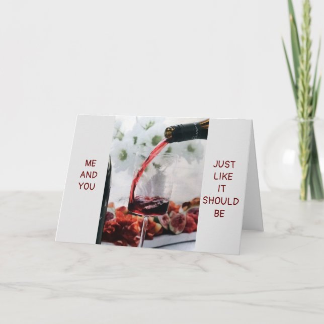 CARTÃO **VINHO, NÓS DOIS E ALGUMA MISTOLA** (Frente)