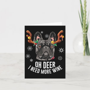 Cartão Vinho Vinho Vinho Cachorro Negro de Natal