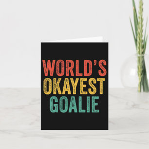 Cartão Vint de esportes de Goalie mais Okayest do mundo