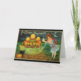 Cartão Vintage 1910 Halloween Greeting