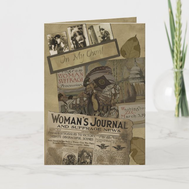 Cartão Vintage 1913 Women's Suffrage Greeting Card (Frente)