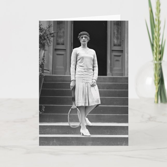 Cartão Vintage 1920s Women's Tennis Fashion (Frente)