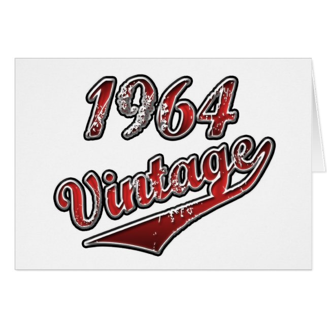 Cartão Vintage 1964 (Frente Horizontal)