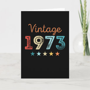 Cartão Vintage 1973 50th Birthday Retro Gift 50 anos