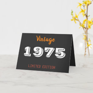 Cartão Vintage 1975 Limited Edition 50th Birthday Gift