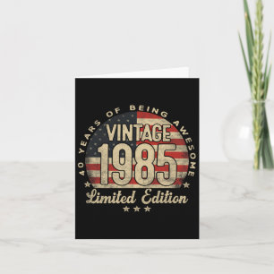 Cartão Vintage 1985 Limited Edition - Gifts Usa, 40 anos