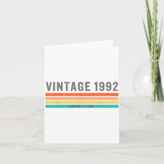 Cartão Vintage 1992 Limited Edition - 33rd Birthday Gift  (Frente)