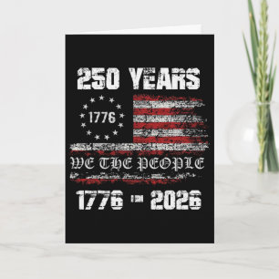Cartão Vintage 250 Anos 1776-2026 250º Aniversário 4 de J