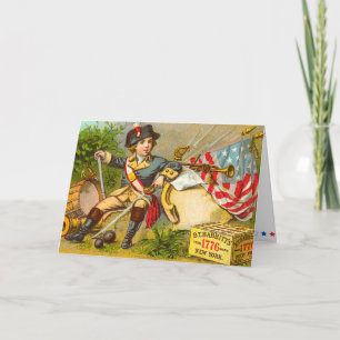 Cartão Vintage 4° de julho