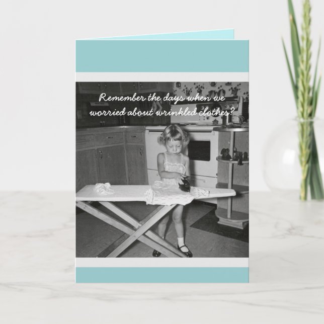 Cartão Vintage '50 Ironando Feliz Aniversário (Frente)