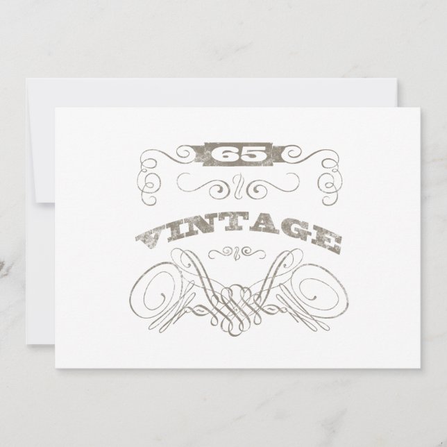 Cartão Vintage 65th Birthday (Frente)