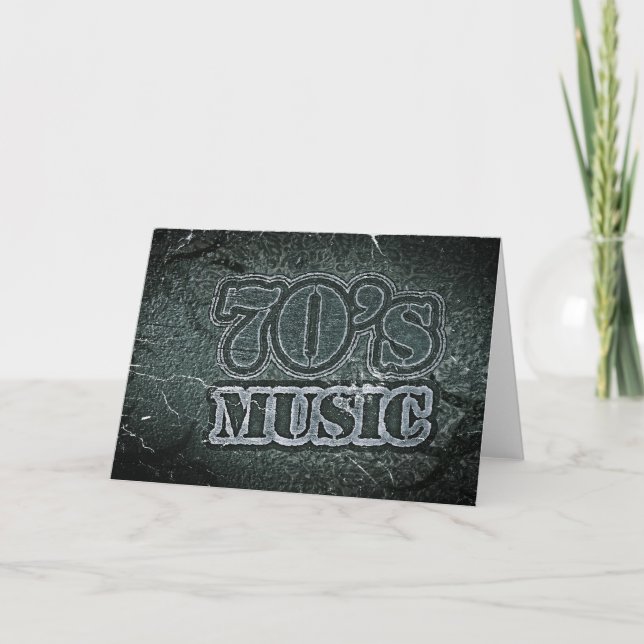 Cartão Vintage 70's Music - Greeting cards (Frente)