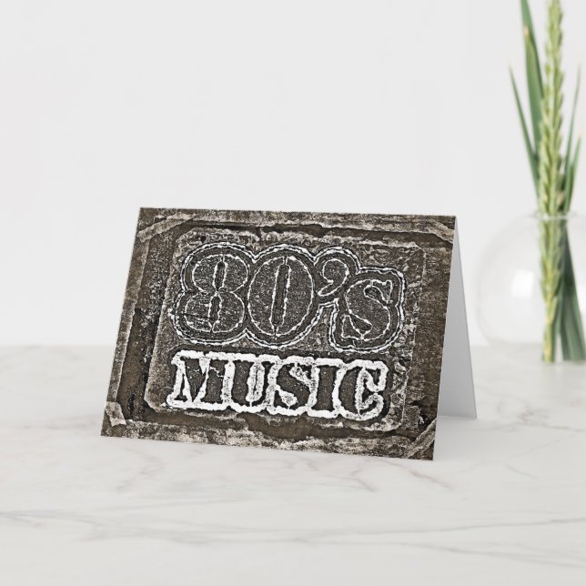 Cartão Vintage 80's Music - Greeting cards (Frente)
