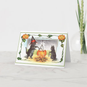 Cartão Vintage - A Happy Halloween,