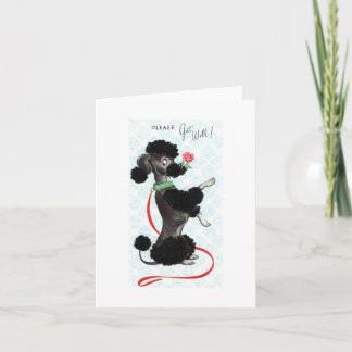 Cartão Vintage Adquira Poodle