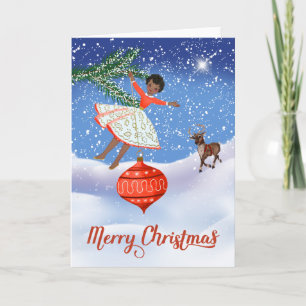 Cartão Vintage African American Christmas Card