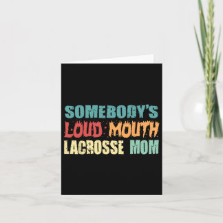 Cartão Vintage Alguém Loud Mouth Lacrosse Mãe Lax Pla