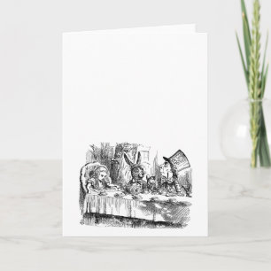 Cartão Vintage Alice in Wonderland Mad Hatter tea party