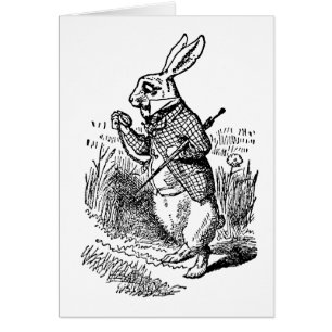 Cartão Vintage Alice no País das Maravilhas, relógio do c