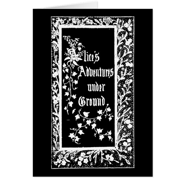 Cartão Vintage Alice's Adventures Underground (Frente)