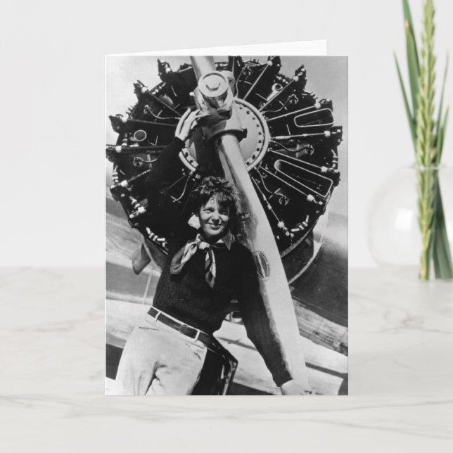 Cartão Vintage Amelia Earhart  Photo (Frente)