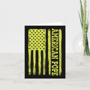 Cartão Vintage American Flag Católico Primeiro Papa Ameri