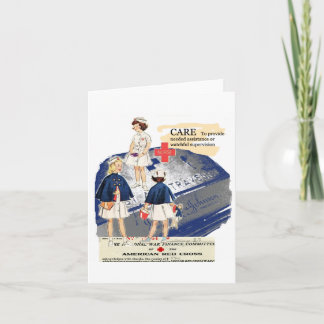 Cartão Vintage American Red Cross Note Card