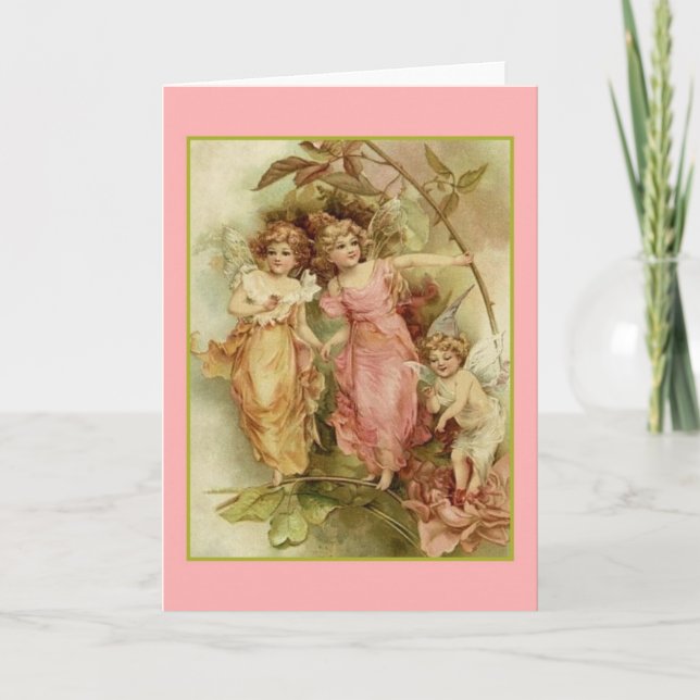 Cartão Vintage Angels Note Card (Frente)