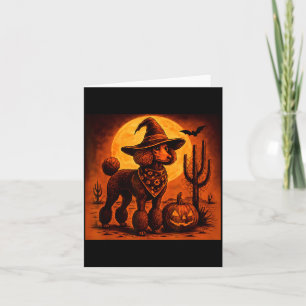Cartão Vintage anos 90 Western Cowboy Poodle Cachorro Hal