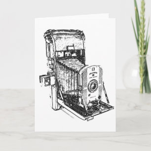 Cartão Vintage Antique Camera