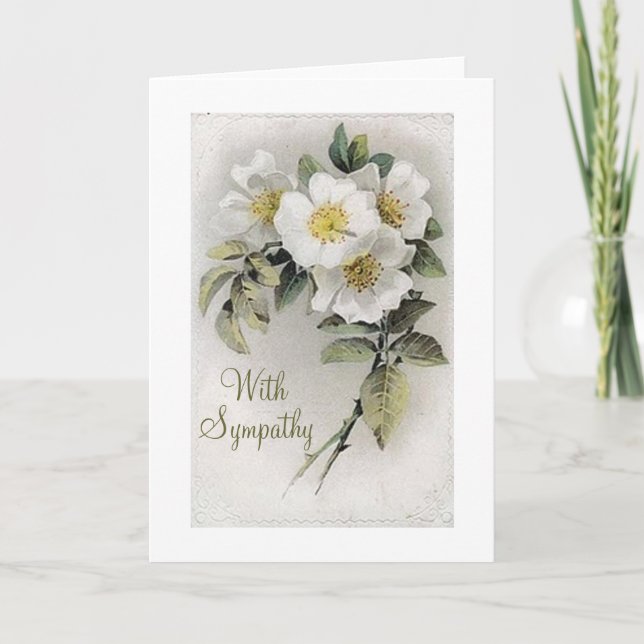 Cartão Vintage Apple Blossom Sympathy Card (Frente)