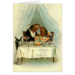 Cartão Vintage April Fish Romance