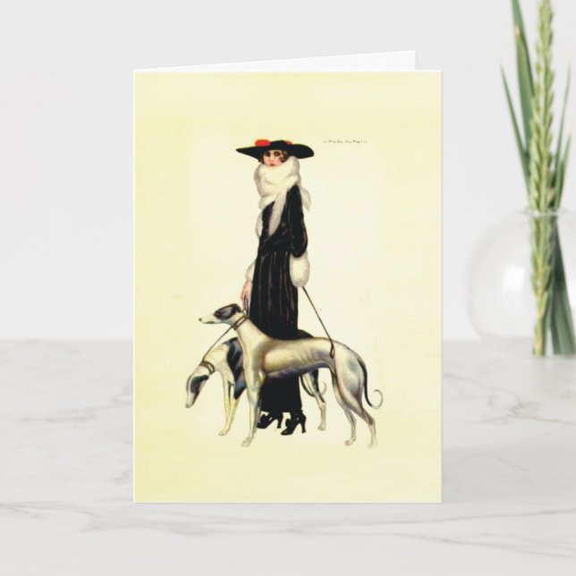 Cartão Vintage Art Deco Fashion (Frente)