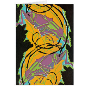 Cartão Vintage Art Deco Jazz Pochoir Garden Grafoppers