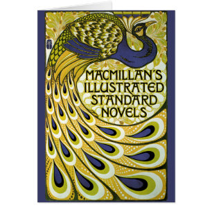 Cartão Vintage Art Nouveau, Pavão de Macmillan