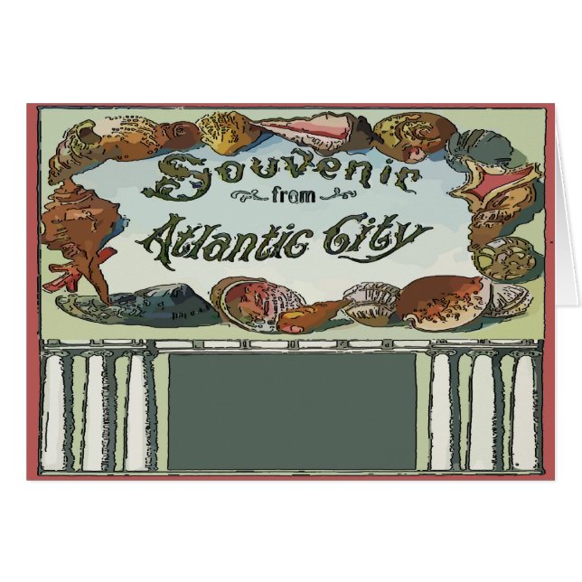 Cartão Vintage Atlantic City (Frente Horizontal)