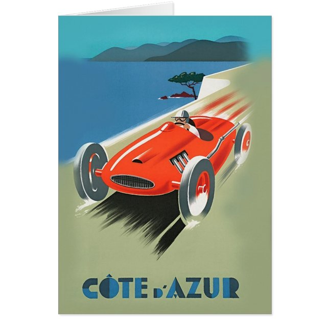 Cartão Vintage Auto Racing (Frente)