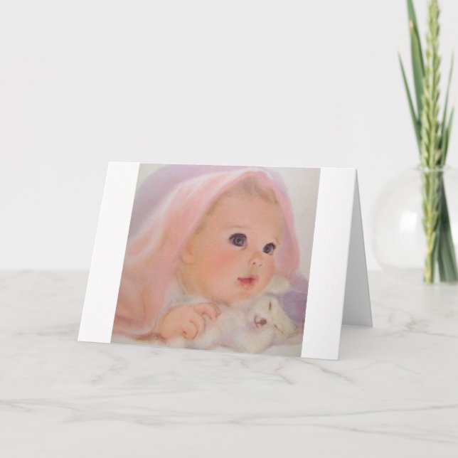 Cartão Vintage Baby Greeting Card (Frente)