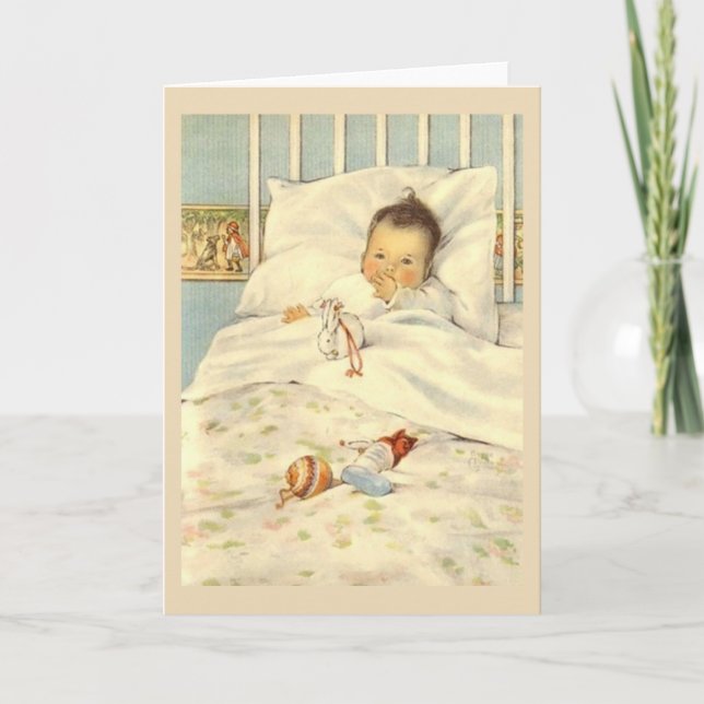 Cartão Vintage Baby Greeting Card (Frente)