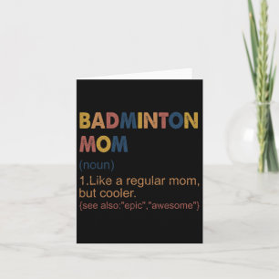 Cartão Vintage Badminton Mãe Definição Badminton Mãe Mãe 