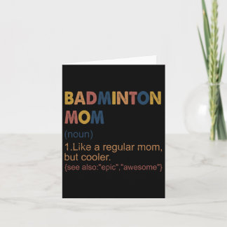 Cartão Vintage Badminton Mãe Definição Badminton Mãe Mãe 