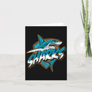 Cartão Vintage Basic Animal Funny Shark Retro Cute Meme