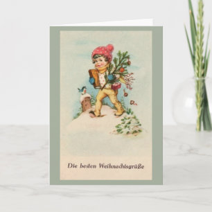 Cartão Vintage Besten Weihnachtsgrüße Natal alemão