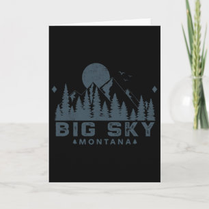 Cartão Vintage Big Sky Montana Mt Esqui Montanha Férias A