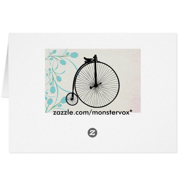 Cartão Vintage Bike (Verso Horizontal)