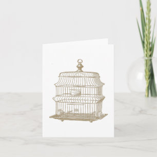 Cartão Vintage Birdcage...
