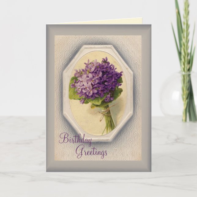 Cartão Vintage Birthday (Frente)