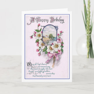 Cartão Vintage Birthday