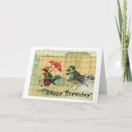 Cartão Vintage Birthday