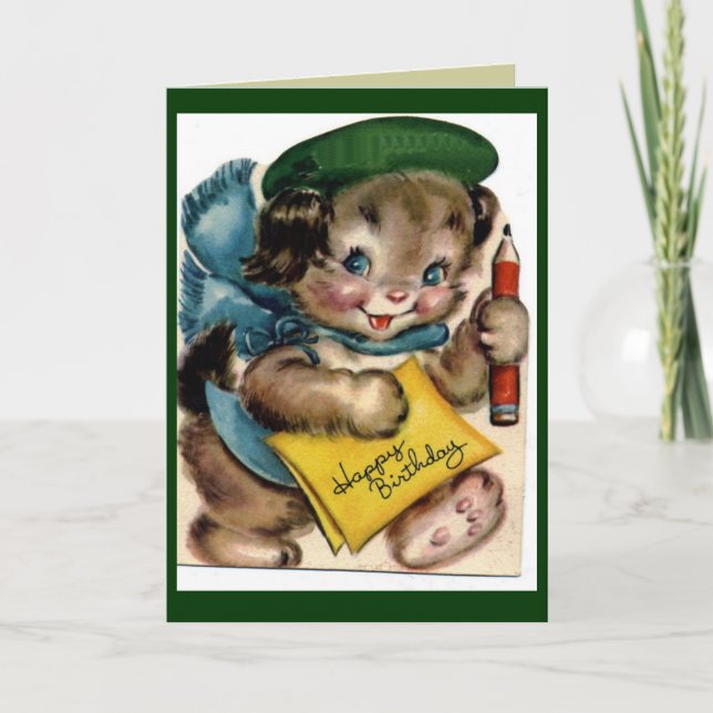 Cartão Vintage birthday card (Frente)